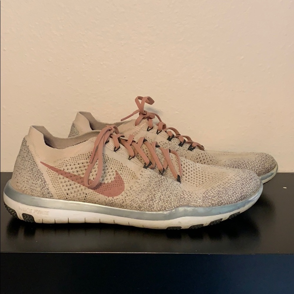 Blush pink and lavender Nike free sneakers